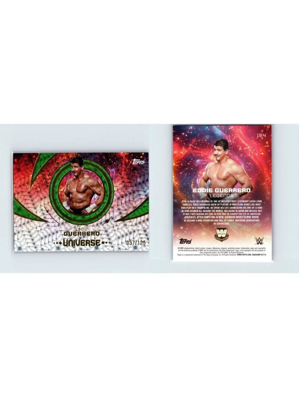 2025 Topps Universe WWE Eddie Guerrero #164 Green #/125